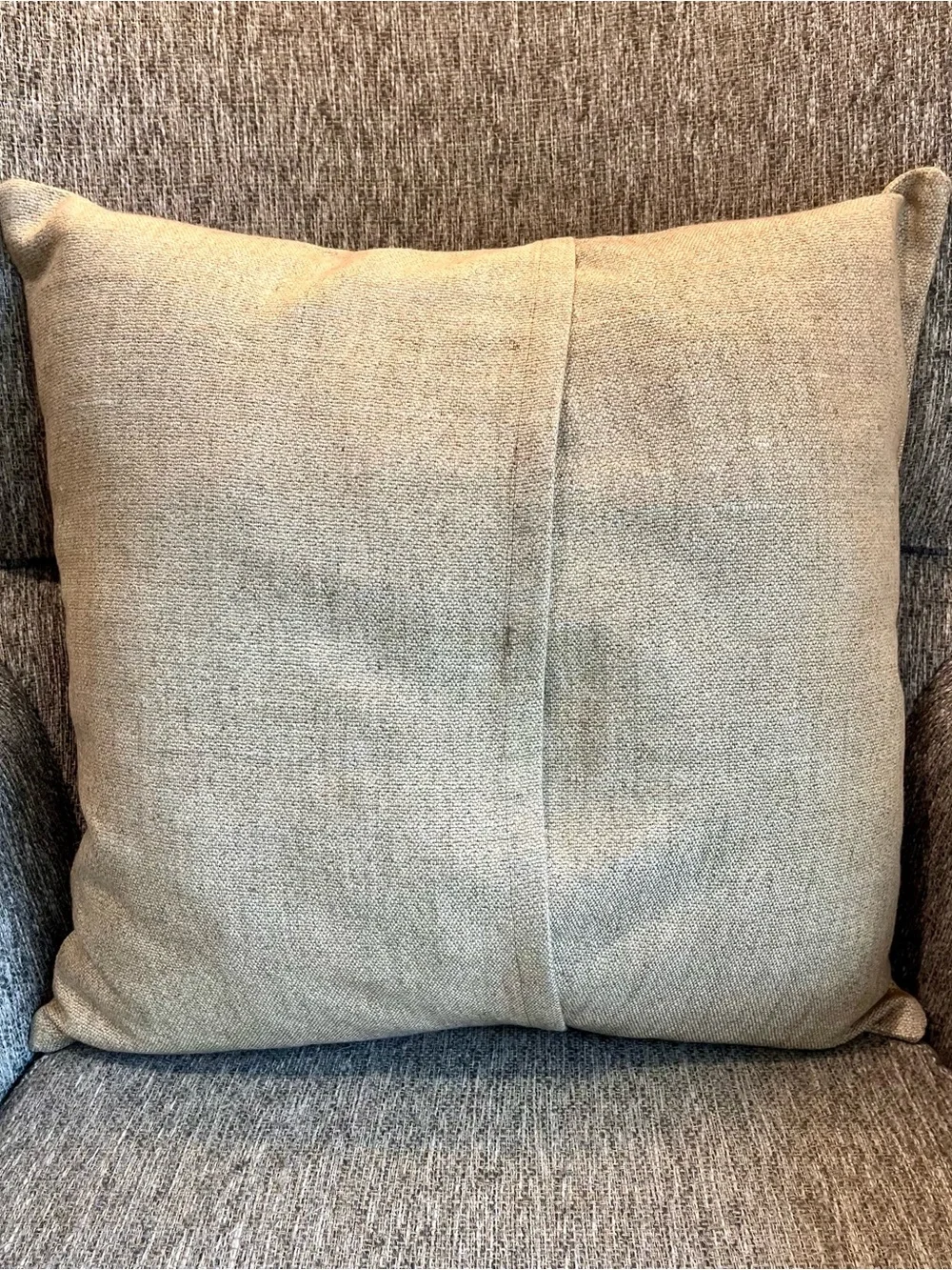 3 Neutral Cream Linen Farmhouse Throw Pillow Covers 20x20”- Home Accents